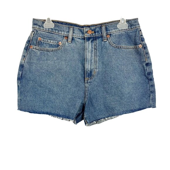 NEW Victorias Secret PINK 29 Medium Wash Denim High Rise Jean Shorts Cut Off - Picture 1 of 8